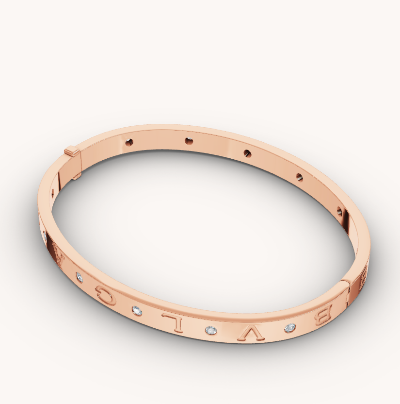 [ROYAL]ZERO 1 PINK GOLD 12 DIAMONDS BRACELET