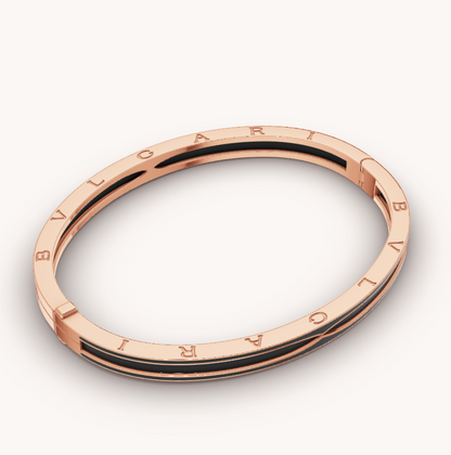 [ROYAL]ZERO 1 PINK GOLD WITH MATTE BLACK CERAMIC BRACELET