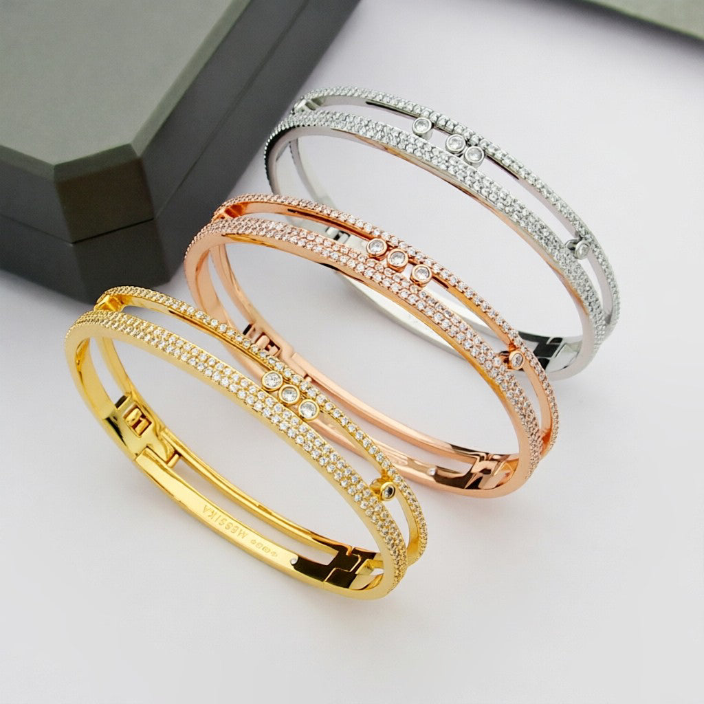 [Royal&Vicky]Move Romane pavé bangle