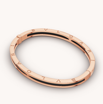 [ROYAL]ZERO 1 PINK GOLD WITH BLACK CERAMIC BRACELET