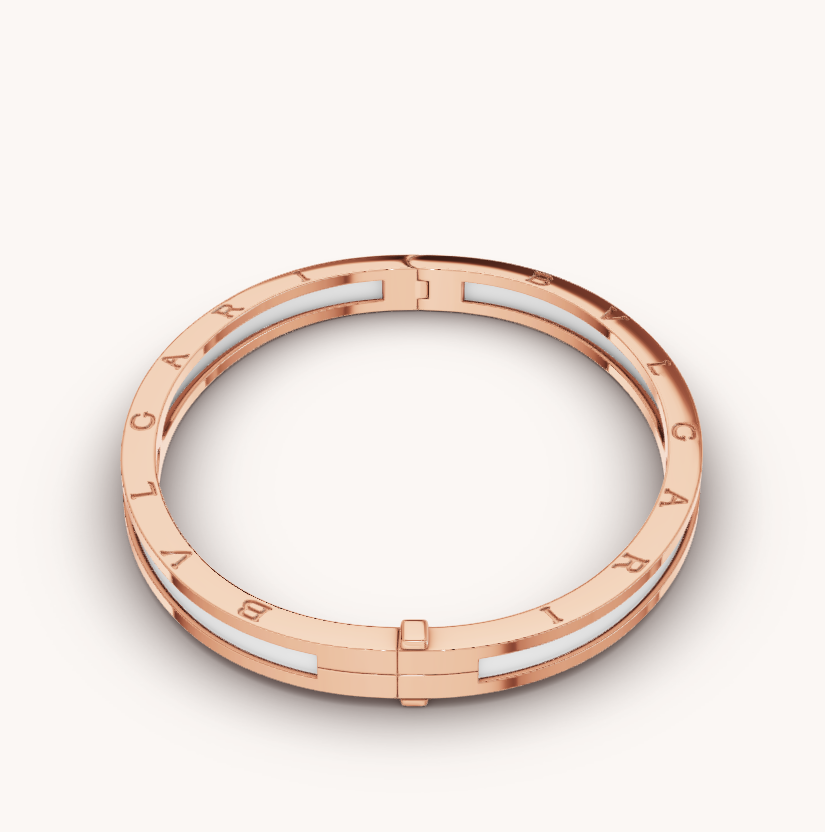 [ROYAL]ZERO 1 PINK GOLD WITH WHITE CERAMIC BRACELET