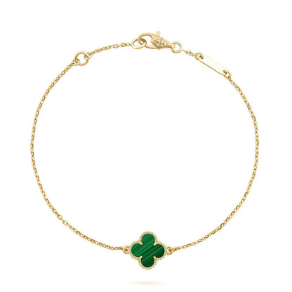 [ROYAL]CLOVER BRACELET MALACHITE 1 MOTIF