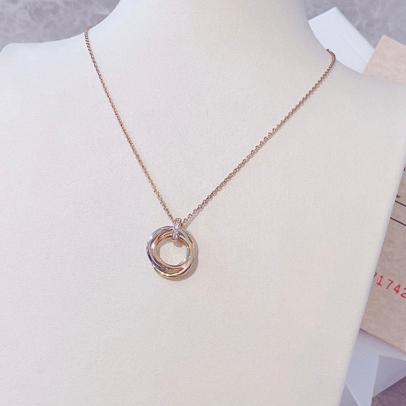 [ROYAL]TRINITY NECKLACE GOLD  DIAMONDS