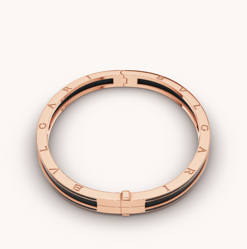 [ROYAL]ZERO 1 PINK GOLD WITH MATTE BLACK CERAMIC BRACELET