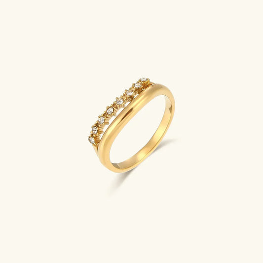 [Royal&Vicky]Adeline Diamant-Imitat Goldring
