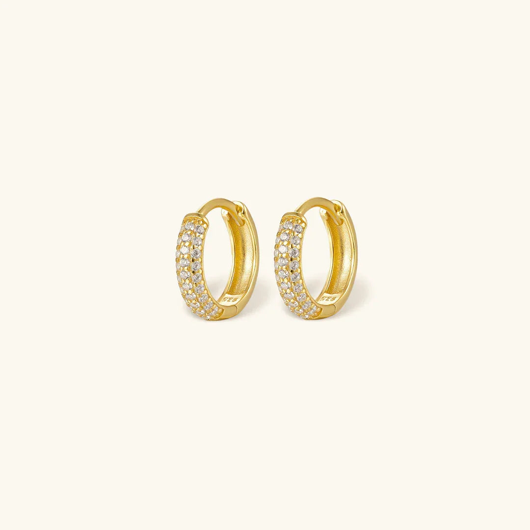 [Royal&Vicky]Amy チャンキー パヴェ ハギーピアス