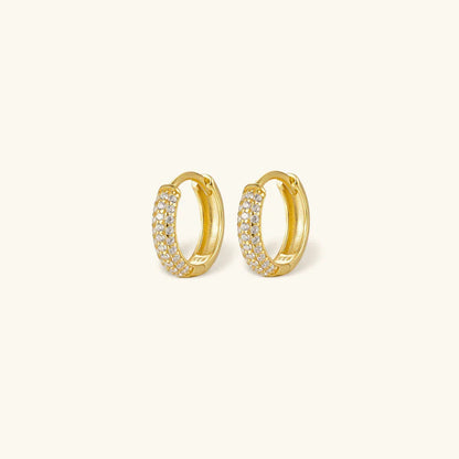 [Royal&Vicky]Amy チャンキー パヴェ ハギーピアス