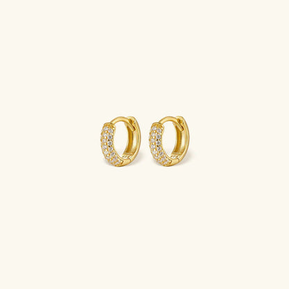 [Royal&Vicky]Amy チャンキー パヴェ ハギーピアス
