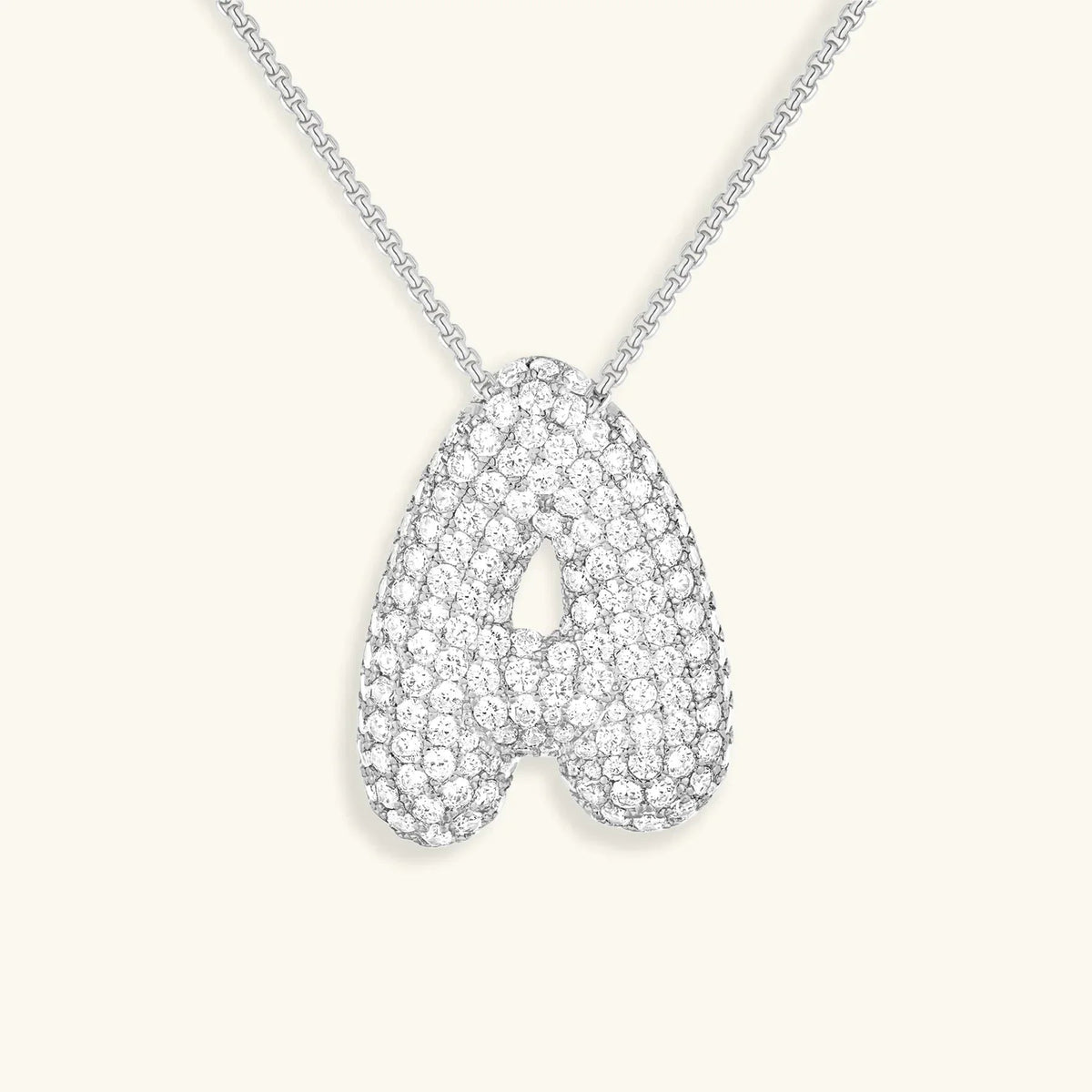 [Royal&Vicky]バブルイニシャルダイヤモンドネックレス