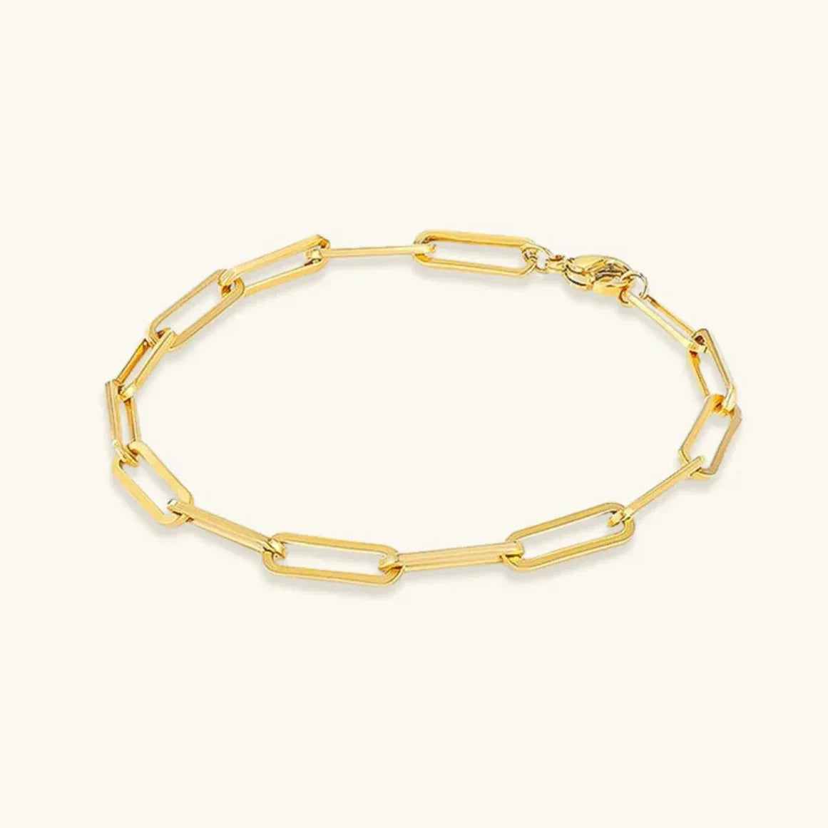 {"[Royal&Vicky]Eloise Gold Paperclip Bracelet"}