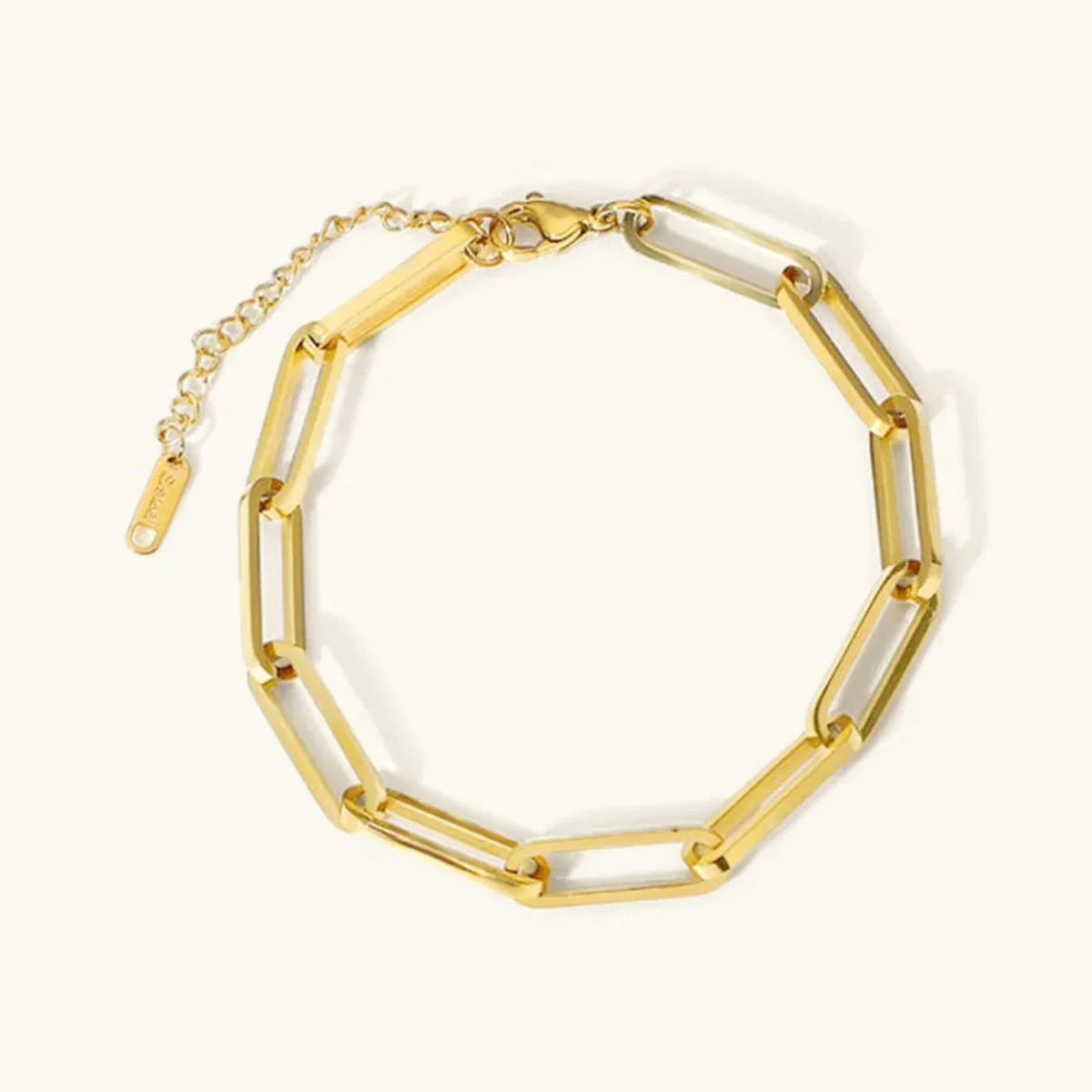 [Royal&Vicky]Asta Gold Büroklammer-Kettenarmband