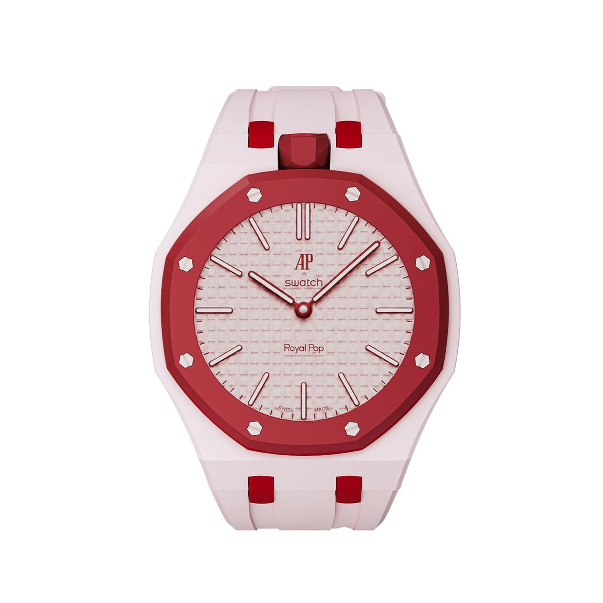 Oak Pop Exklusives rosa und rotes Silikonarmband