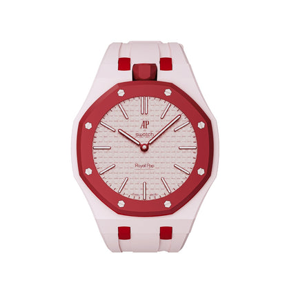 Oak Pop Exklusives rosa und rotes Silikonarmband