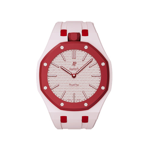 Oak Pop Exklusives rosa und rotes Silikonarmband