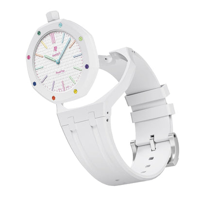 Oak Pop Exklusiv  Weißes Silikonarmband
