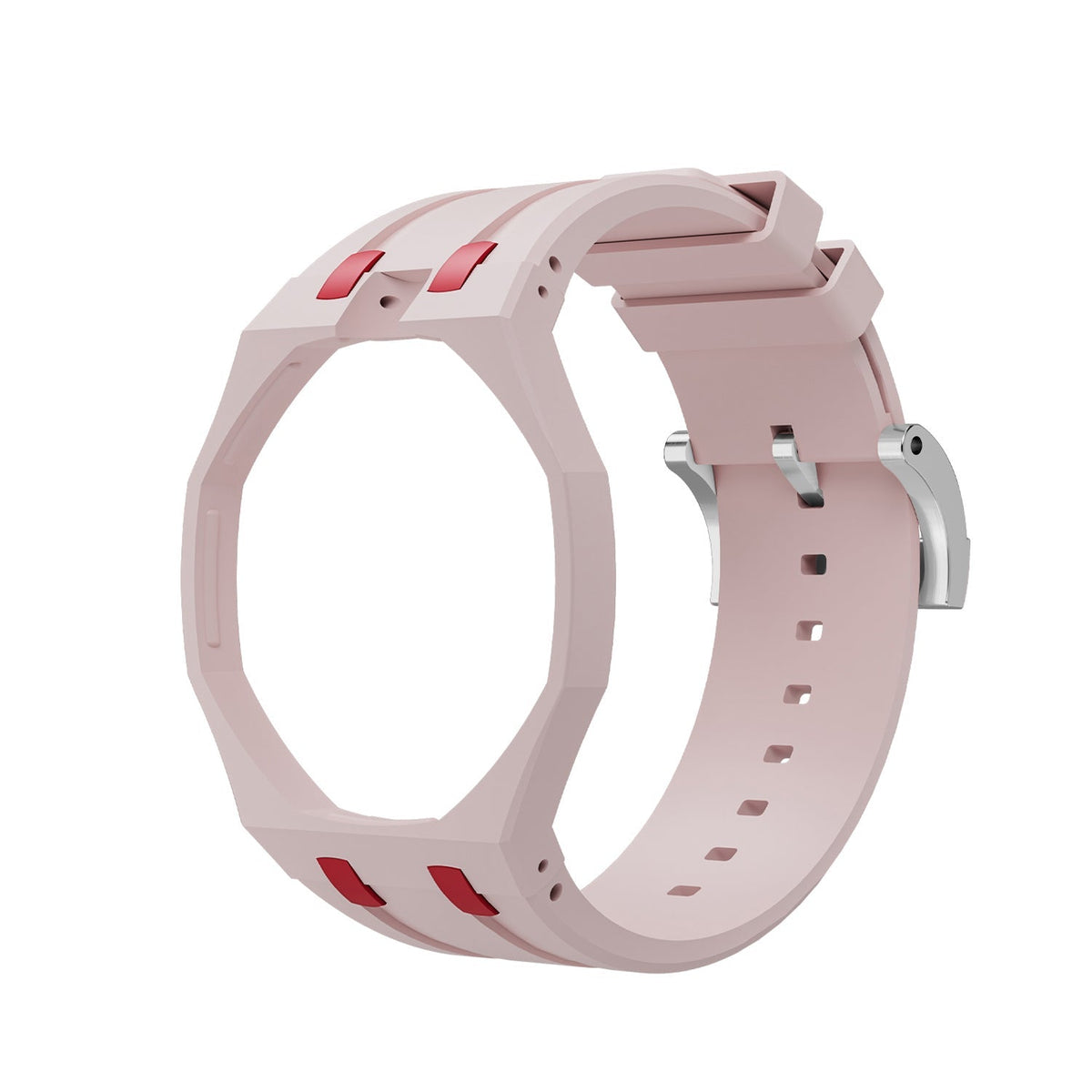 Oak Pop Exklusives rosa und rotes Silikonarmband