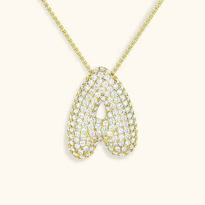 [Royal&Vicky]バブルイニシャルダイヤモンドネックレス