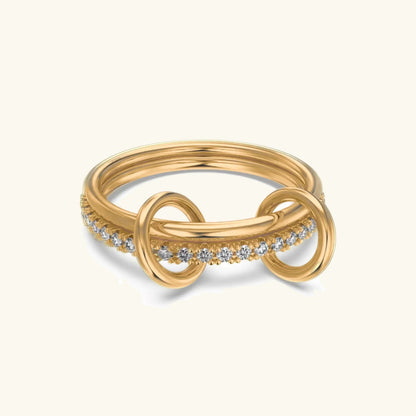 [Royal&Vicky]Adela Stapelring mit Diamanten