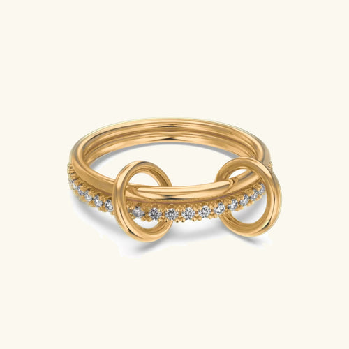 [Royal&Vicky]Adela Stapelring mit Diamanten