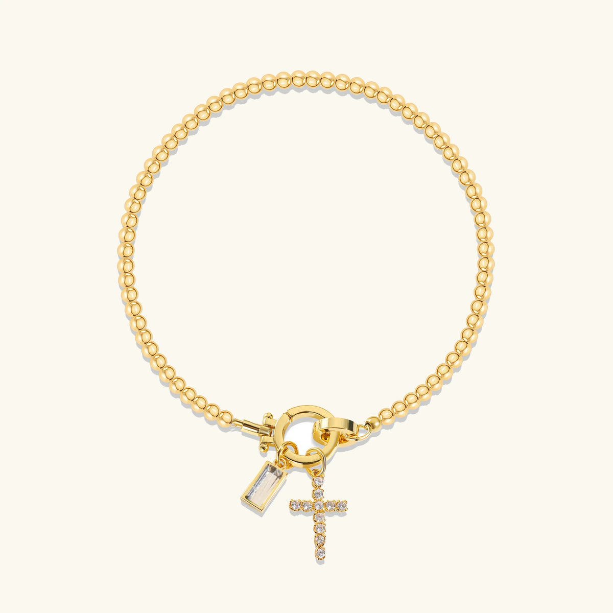 [Royal&Vicky]Amalia Geburtsstein Kreuz Armband