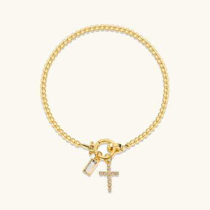 [Royal&Vicky]Amalia Geburtsstein Kreuz Armband