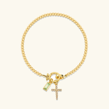 [Royal&Vicky]Amalia Geburtsstein Kreuz Armband