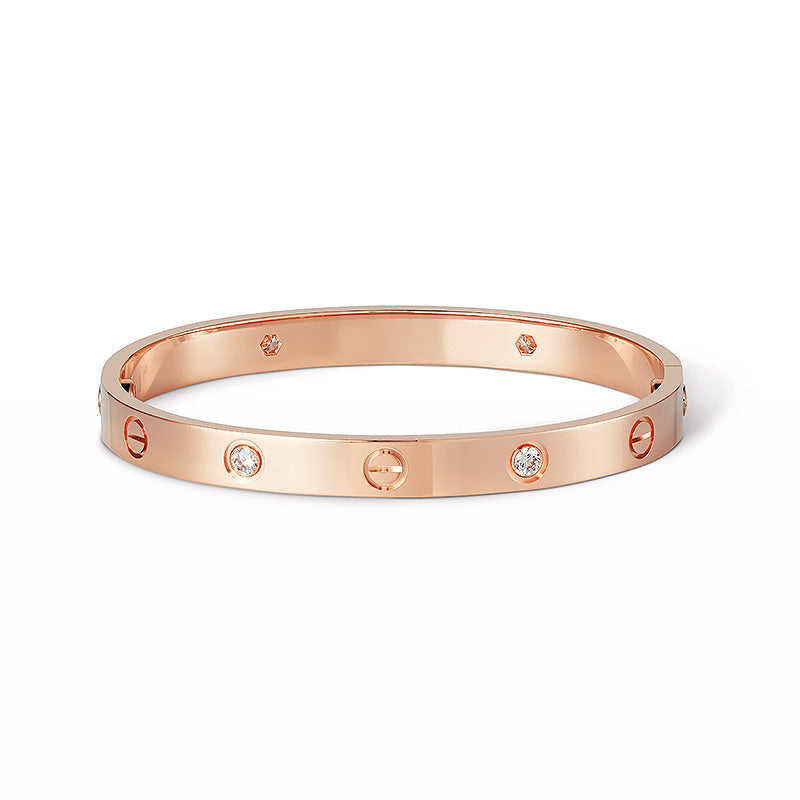 [Royal&Vicky]LOVE BRACELET 6.1MM 4 DIAMONDS