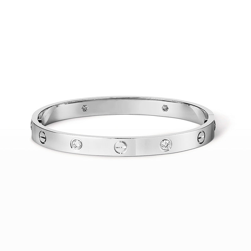 [Royal&Vicky]LOVE BRACELET 6.1MM 4 DIAMONDS
