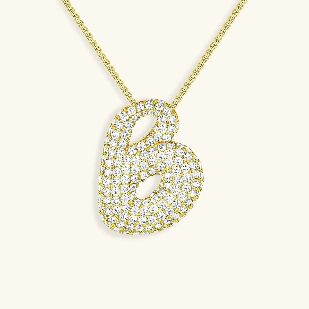 [Royal&Vicky]バブルイニシャルダイヤモンドネックレス