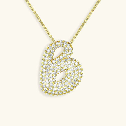 [Royal&Vicky]バブルイニシャルダイヤモンドネックレス