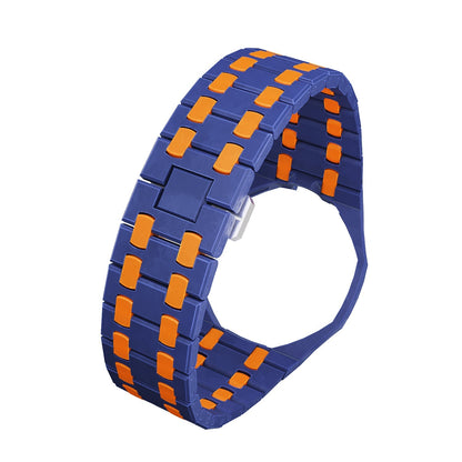 Oak Pop Exclusive Armband aus Bioceramic in Dunkelblau und Orange