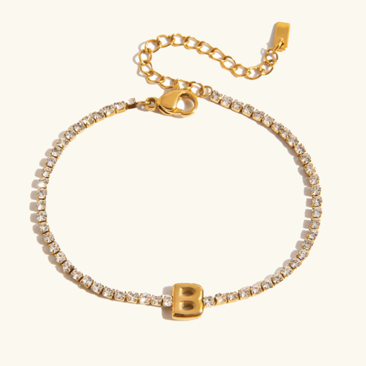 [Royal&Vicky]Avaria Bubble Letter Tennis Bracelet