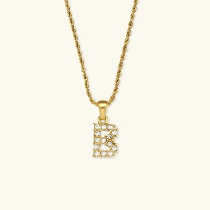 [Royal&Vicky]Maeve Buchstaben Initial Diamant Halskette