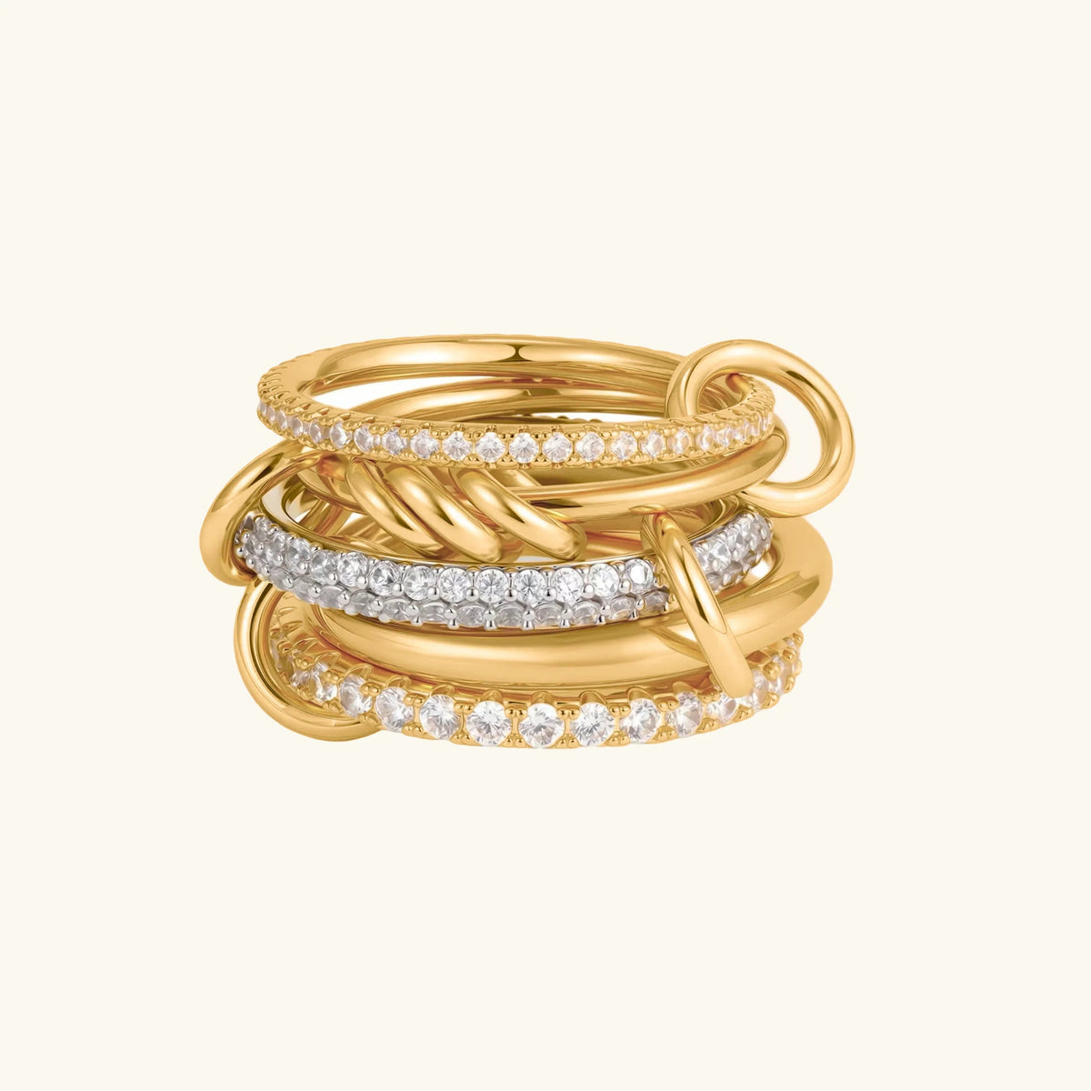 [Royal&Vicky]Blaise Ring mit gestapelten Diamanten