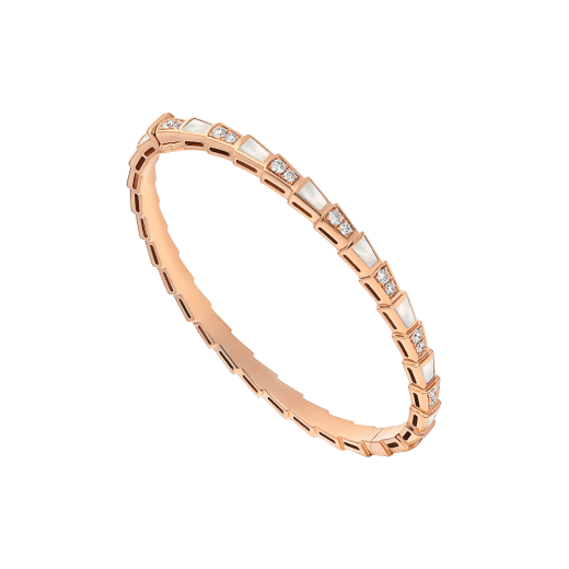 [LUXE]SERPENTI ARMBAND ROTGOLD MOP DIAMANT 