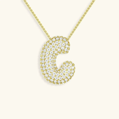[Royal&Vicky]バブルイニシャルダイヤモンドネックレス