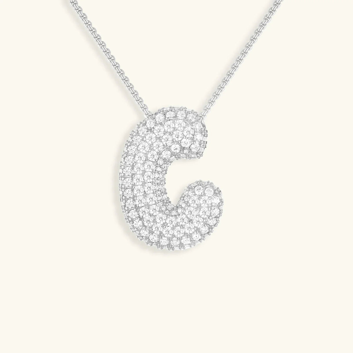 [Royal&Vicky]バブルイニシャルダイヤモンドネックレス