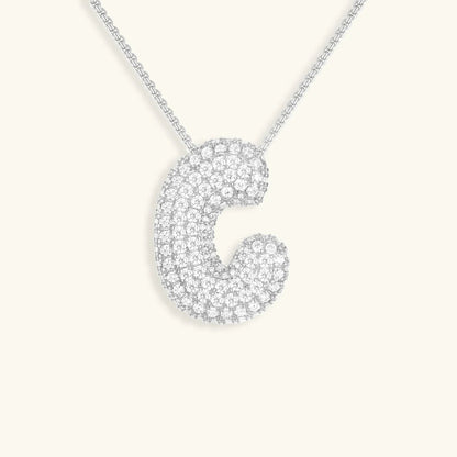 [Royal&Vicky]バブルイニシャルダイヤモンドネックレス
