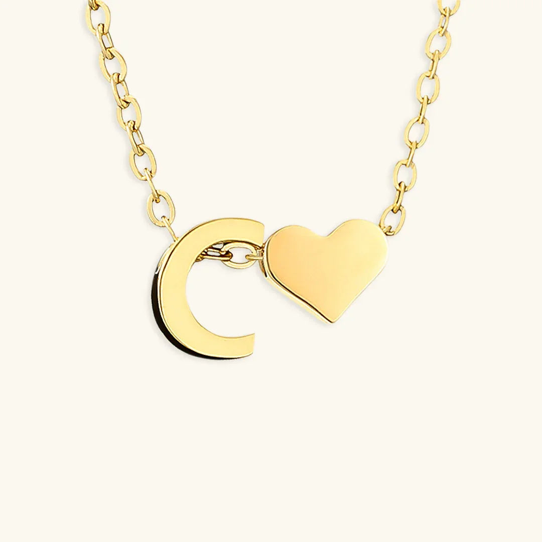 [Royal&Vicky]Ria Initial Letter Gold Necklace