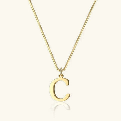 [Royal&Vicky]Therese Letter Initial Gold Necklace