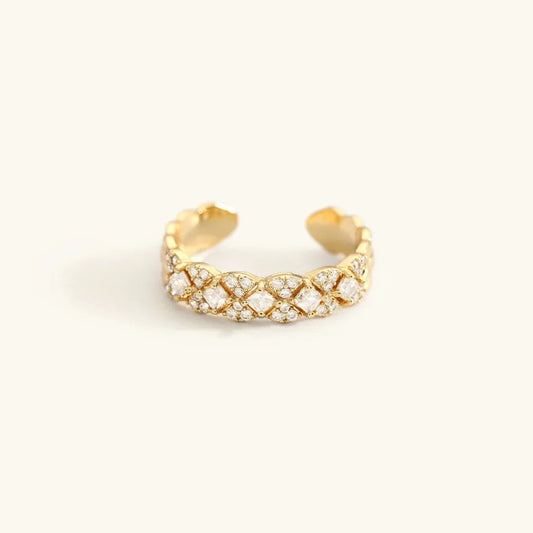 [Royal&Vicky]Camille Gold Patterned Ring