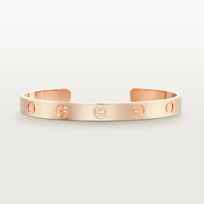 [LUXE]LOVE ARMBAND 6,1MM OFFENE MANSCHETTE ROSÉGOLD 