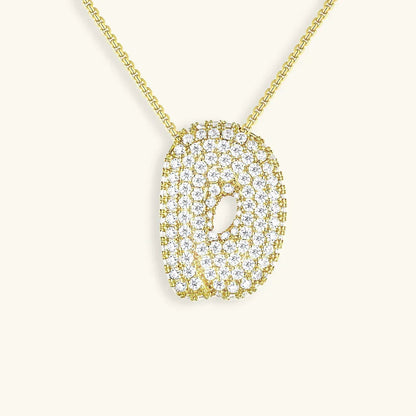 [Royal&Vicky]バブルイニシャルダイヤモンドネックレス