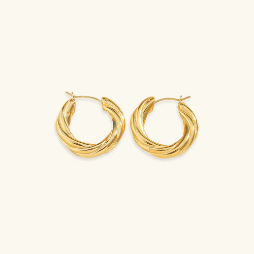 [Royal&Vicky]デニス ツイストフープピアス