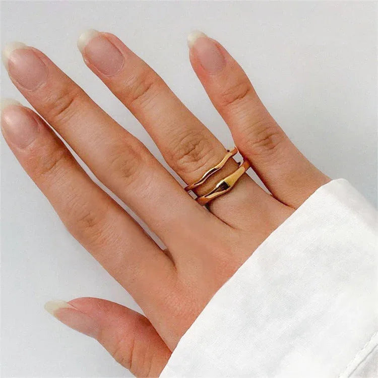 [Royal&Vicky]Dianne Gold Stacker Ring