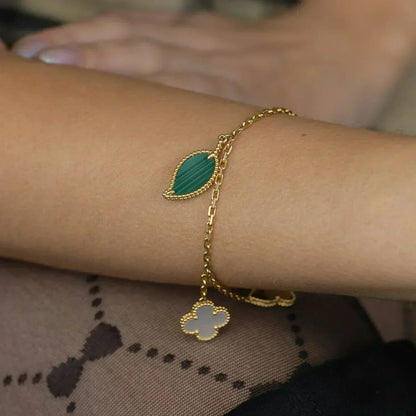 [ROYAL]LUCKY SPRING 5 MOTIF GOLD BRACELET