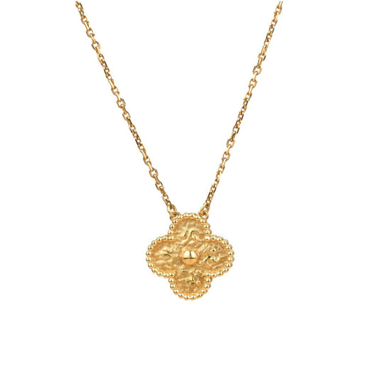 [ROYAL]CLOVER 15MM  BRONZING NECKLACE