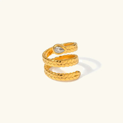 [Royal&Vicky]Davina Gold-Schlangenring
