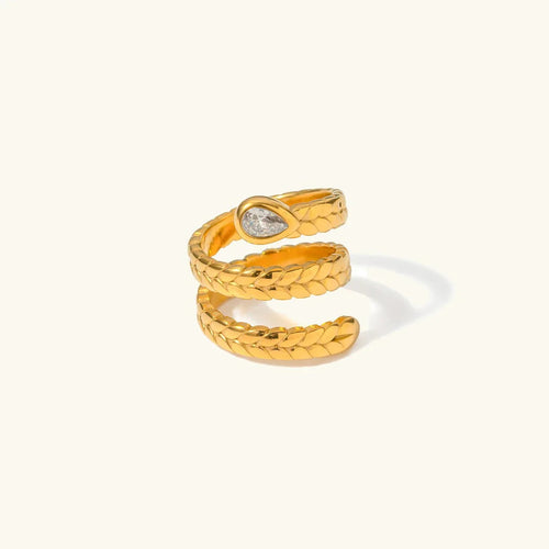 [Royal&Vicky]Davina Gold-Schlangenring