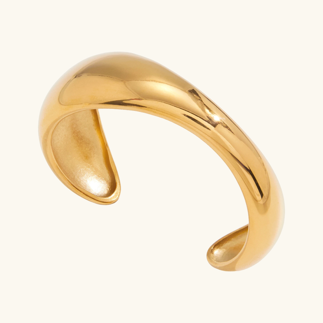 [Royal&Vicky]Jessa Skulpturaler Goldarmreif
